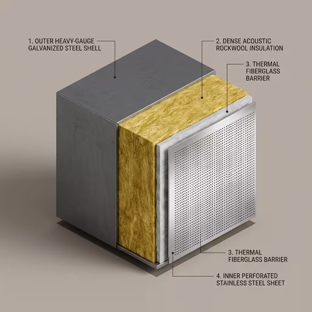 Acoustic Silencer Material Layers